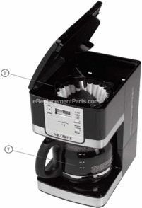 Page A Diagram and Parts List for JWX39  Mr Coffee Coffee Maker
